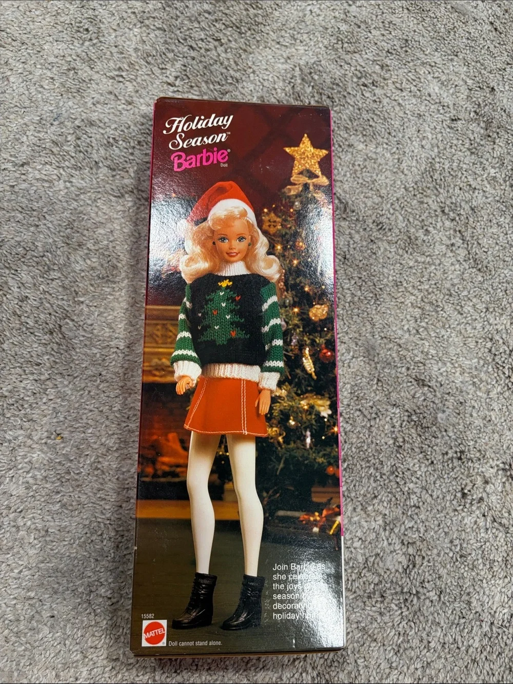 Barbie Holiday Sweater Doll in Red, Green & White